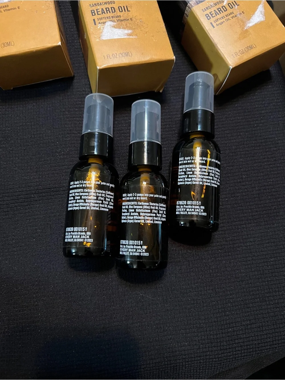 Every Man Jack |  Sandalwood Beard Oil - 3 Pack 1 Fl.Oz Each